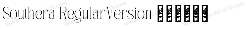 Southera RegularVersion 001000字体转换